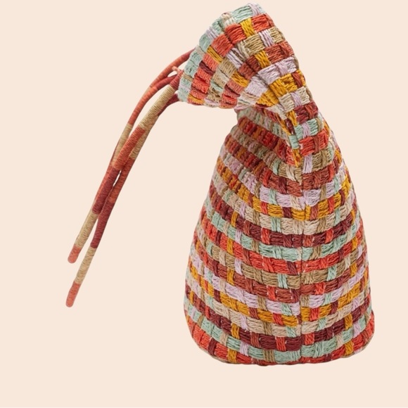 ZARA Multicolored woven tote bag - Picture 5 of 12